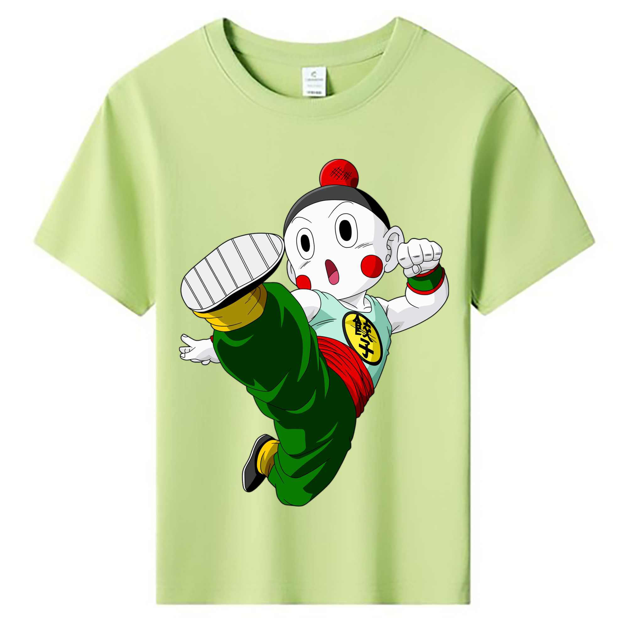 （画像用） ドラゴンボール 餃子（チャオズ）DRAGON BALL Chaoz 綿100％キッズTシャツ（フロントプリント）